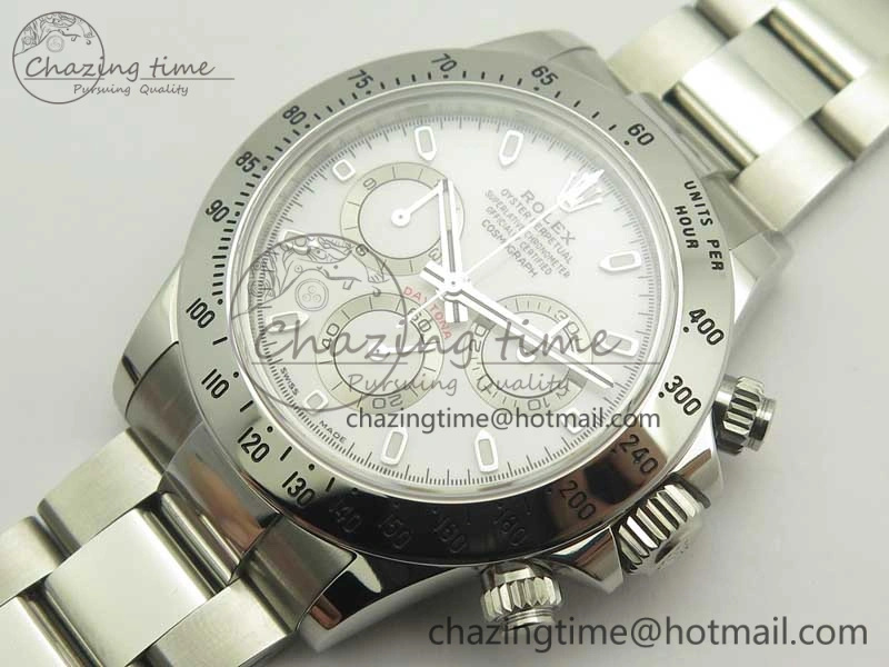 Daytona 116520 Noob 1:1 Best Edition 904L SS Case and Bracelet White Dial SA4130