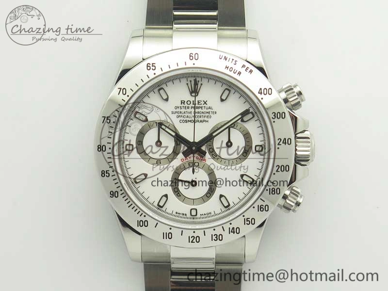 Daytona 116520 Noob 1:1 Best Edition 904L SS Case and Bracelet White Dial SA4130