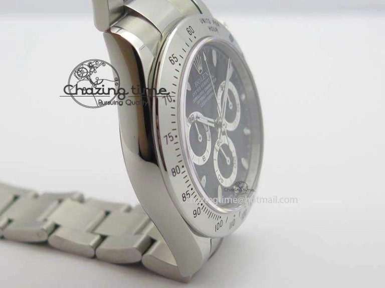Daytona 116520 Noob Best Edition Black Dial On SS Bracelet A2824 (Same Thickness as Genuine)
