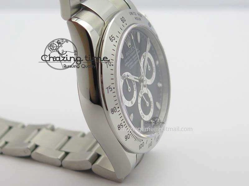 Daytona 116520 Noob Best Edition Black Dial On SS Bracelet A2824 (Same Thickness as Genuine)