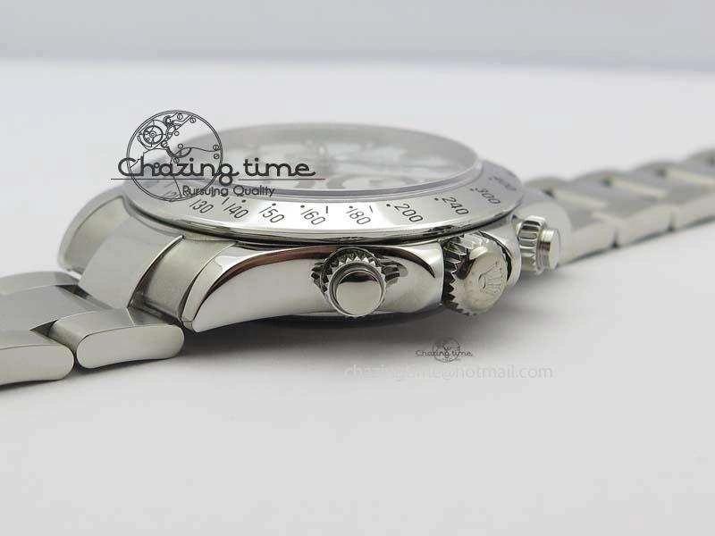 Daytona 116520 Noob Best Edition White Dial On SS Bracelet A2824 (Same Thickness as Genuine)