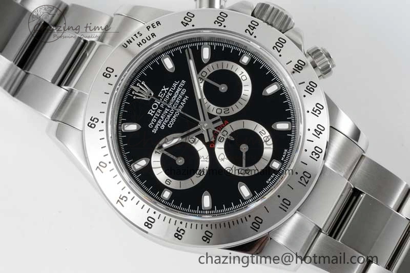 Daytona 116520 QF 1:1 Best Edition 904L SS Case and Bracelet Black Dial SA4130