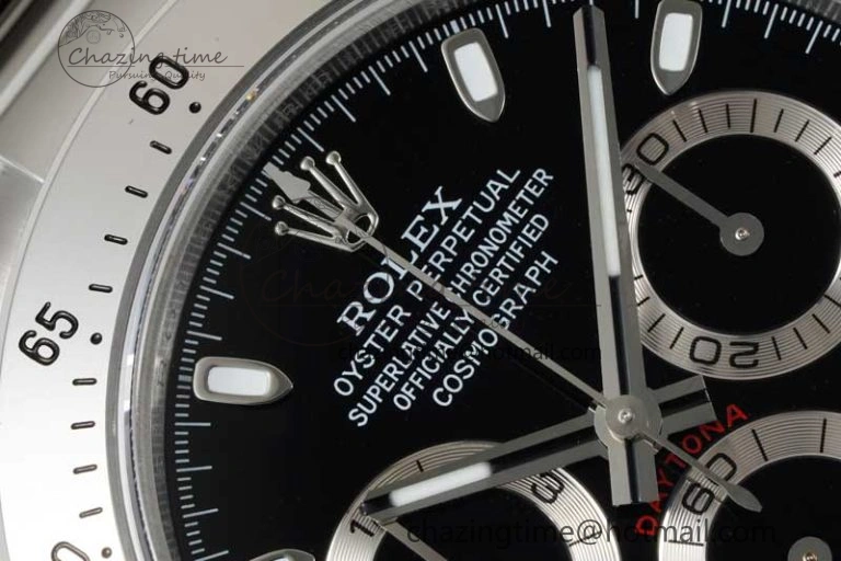 Daytona 116520 QF 1:1 Best Edition 904L SS Case and Bracelet Black Dial SA4130
