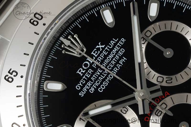 Daytona 116520 QF 1:1 Best Edition 904L SS Case and Bracelet Black Dial SA4130