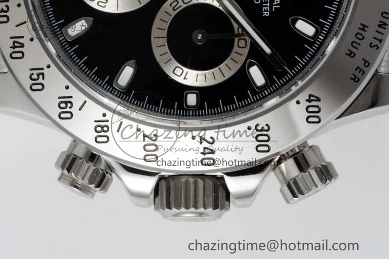 Daytona 116520 QF 1:1 Best Edition 904L SS Case and Bracelet Black Dial SA4130