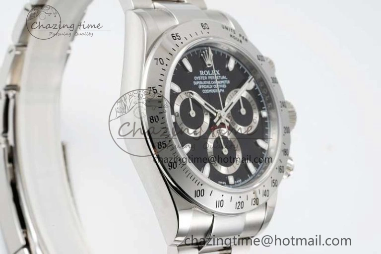 Daytona 116520 QF 1:1 Best Edition 904L SS Case and Bracelet Black Dial SA4130