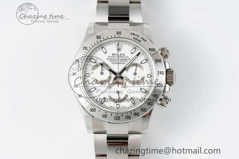 Daytona 116520 QF 1:1 Best Edition 904L SS Case and Bracelet White Dial SA4130