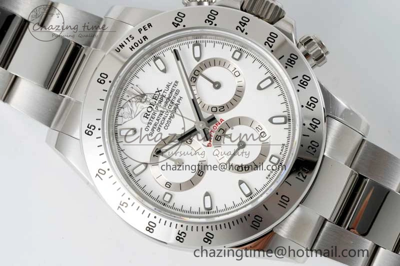 Daytona 116520 QF 1:1 Best Edition 904L SS Case and Bracelet White Dial SA4130