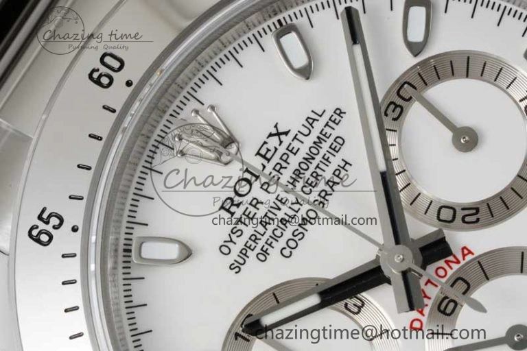 Daytona 116520 QF 1:1 Best Edition 904L SS Case and Bracelet White Dial SA4130