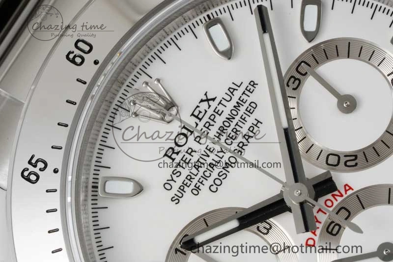 Daytona 116520 QF 1:1 Best Edition 904L SS Case and Bracelet White Dial SA4130