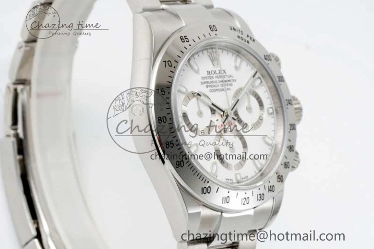 Daytona 116520 QF 1:1 Best Edition 904L SS Case and Bracelet White Dial SA4130