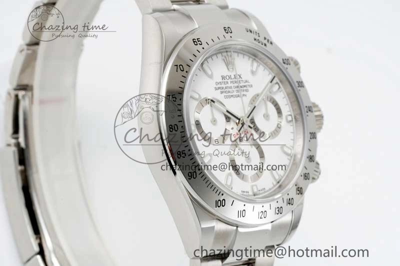Daytona 116520 QF 1:1 Best Edition 904L SS Case and Bracelet White Dial SA4130