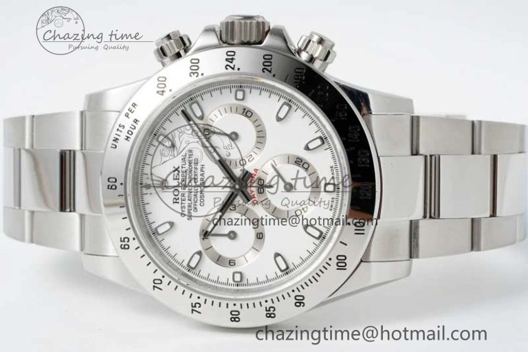 Daytona 116520 QF 1:1 Best Edition 904L SS Case and Bracelet White Dial SA4130