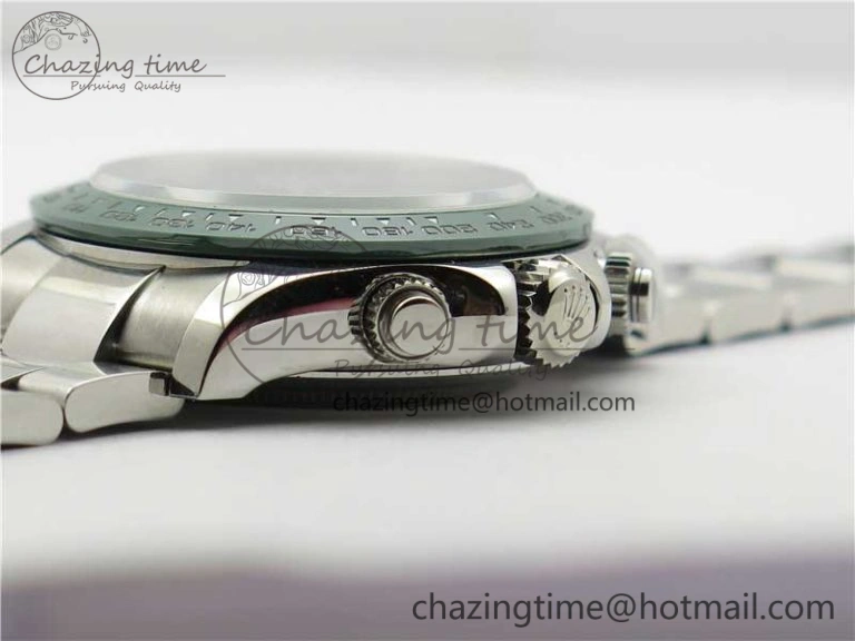 Daytona 116520 Real Ceramic Bezel SS UBF Best Edition Green Stick Markers Dial on SS Bracelet A7750