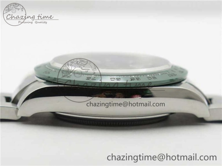 Daytona 116520 Real Ceramic Bezel SS UBF Best Edition Green Stick Markers Dial on SS Bracelet A7750