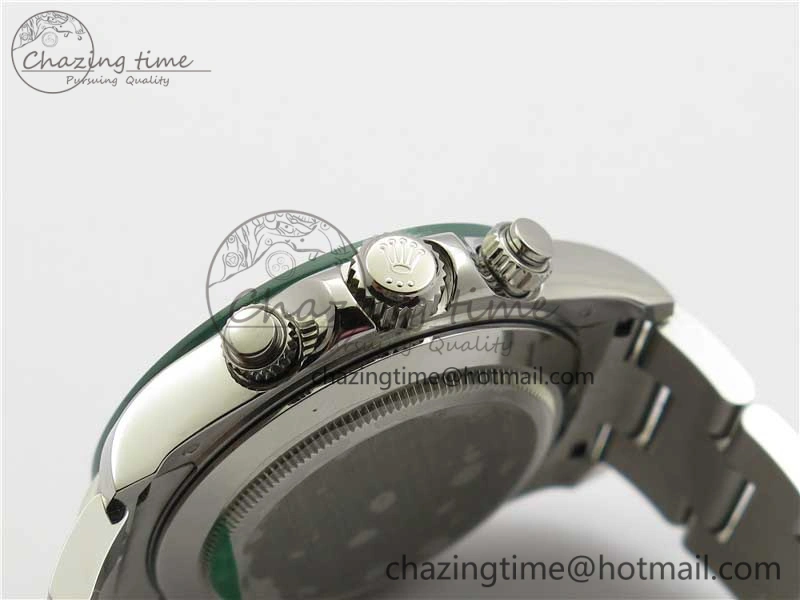Daytona 116520 Real Ceramic Bezel SS UBF Best Edition Green Stick Markers Dial on SS Bracelet A7750