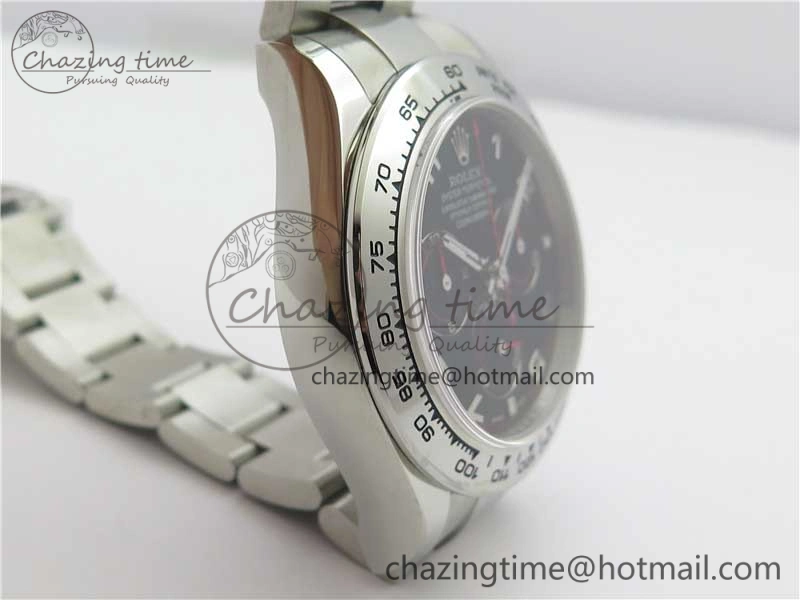 Daytona 116520 SS Noob 1:1 Best Edition Black Dial On SS Bracelet A7750