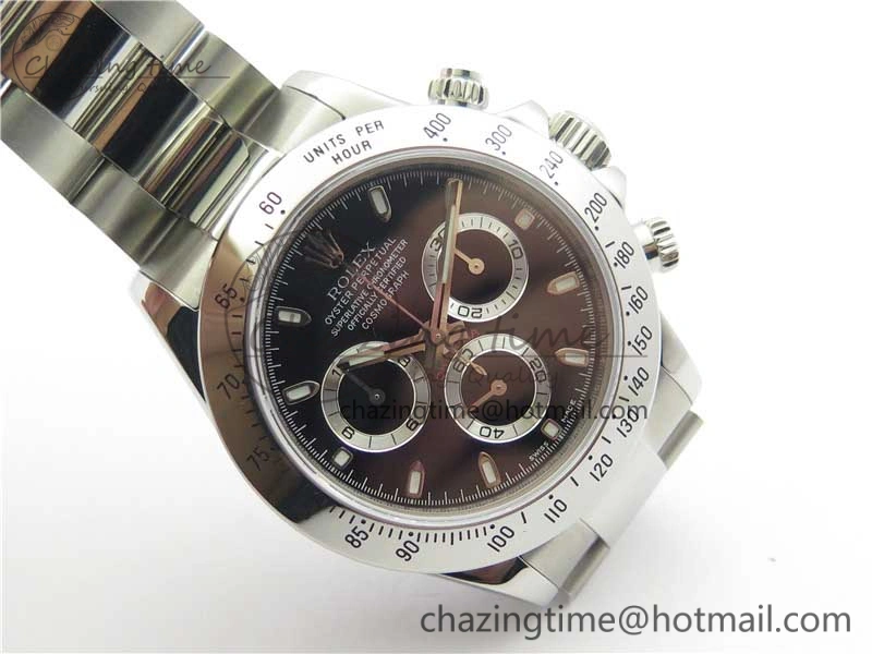 Daytona 116520 SS Noob 1:1 Best Edition Black Stick Dial On SS Bracelet A7750