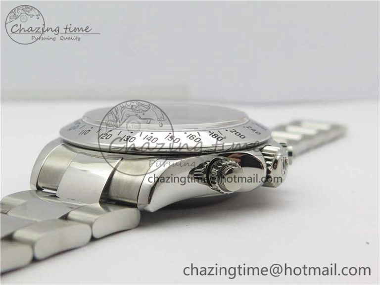 Daytona 116520 SS Noob 1:1 Best Edition Black Stick Dial On SS Bracelet A7750