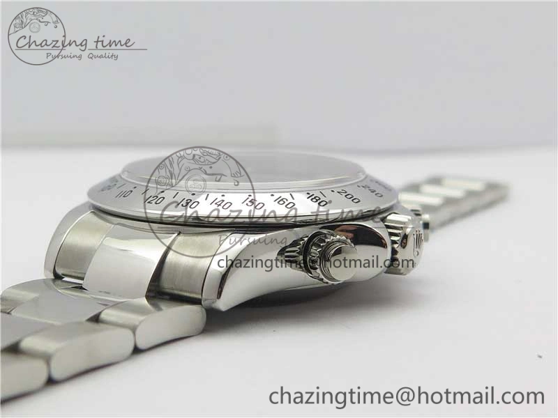 Daytona 116520 SS Noob 1:1 Best Edition Black Stick Dial On SS Bracelet A7750