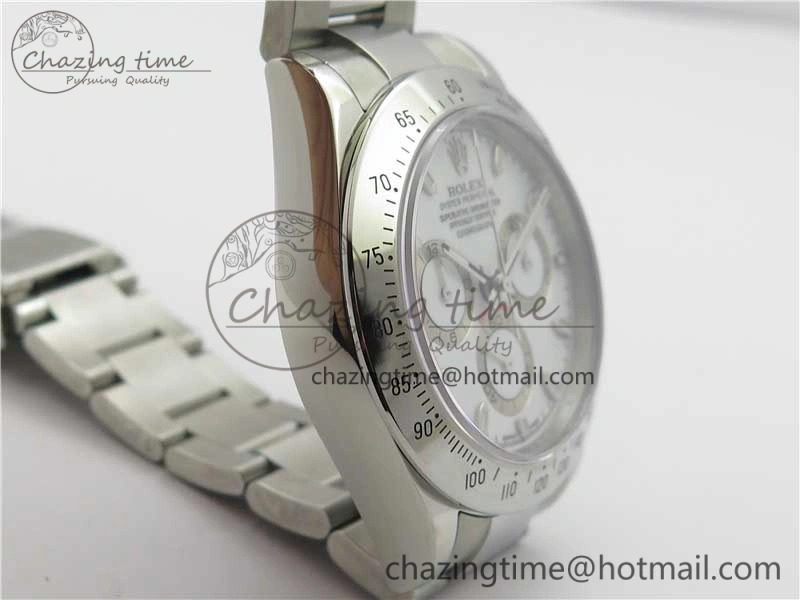 Daytona 116520 SS Noob 1:1 Best Edition White Dial On SS Bracelet A7750