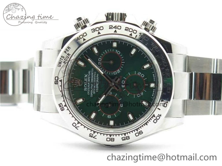 Daytona 116520 SS UBF Best Edition Green Stick Markers Dial on SS Bracelet A7750