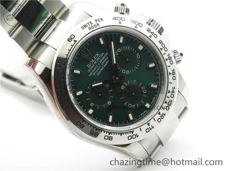 Daytona 116520 SS UBF Best Edition Green Stick Markers Dial on SS Bracelet A7750