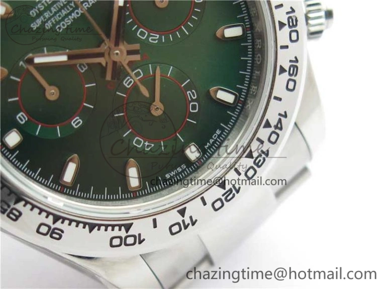 Daytona 116520 SS UBF Best Edition Green Stick Markers Dial on SS Bracelet A7750
