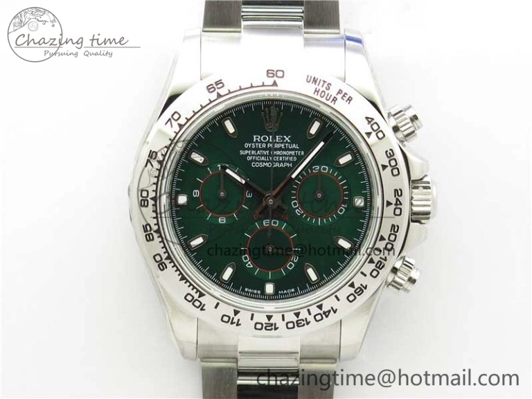 Daytona 116520 SS UBF Best Edition Green Stick Markers Dial on SS Bracelet A7750