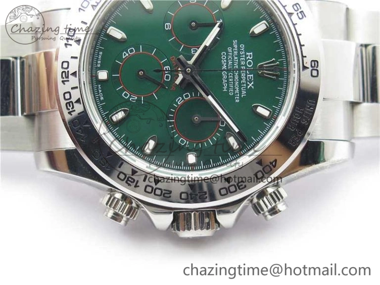 Daytona 116520 SS UBF Best Edition Green Stick Markers Dial on SS Bracelet A7750