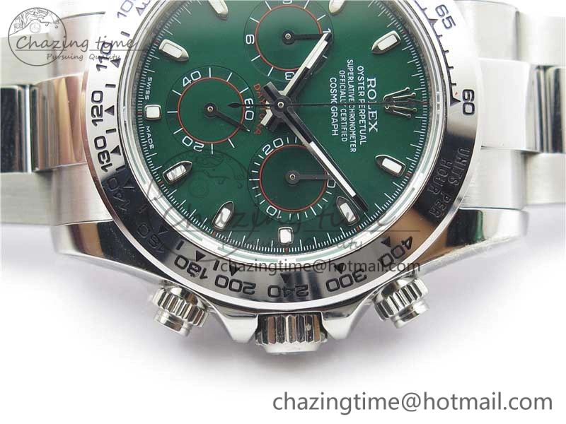 Daytona 116520 SS UBF Best Edition Green Stick Markers Dial on SS Bracelet A7750