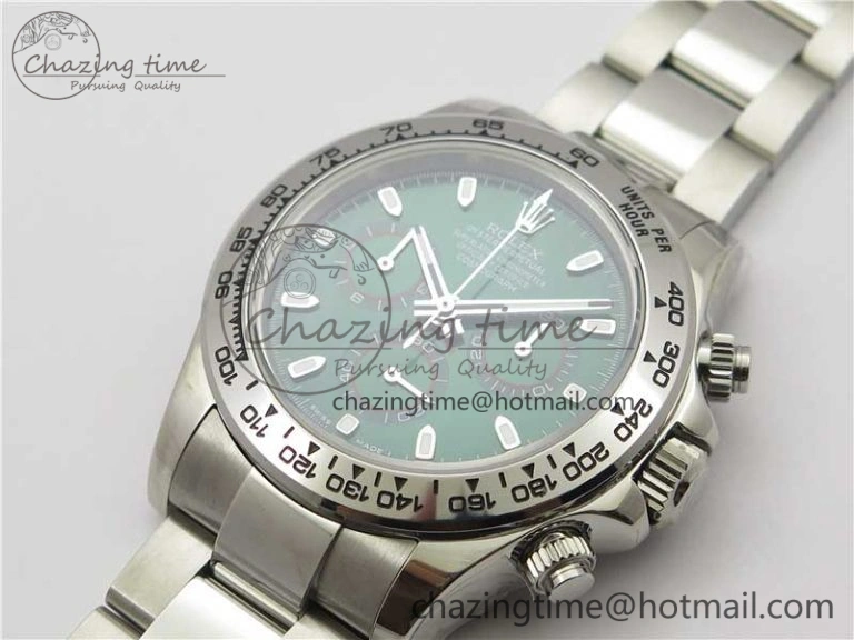 Daytona 116520 SS UBF Best Edition Green Stick Markers Dial on SS Bracelet A7750