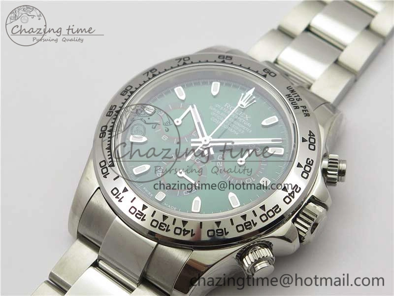 Daytona 116520 SS UBF Best Edition Green Stick Markers Dial on SS Bracelet A7750