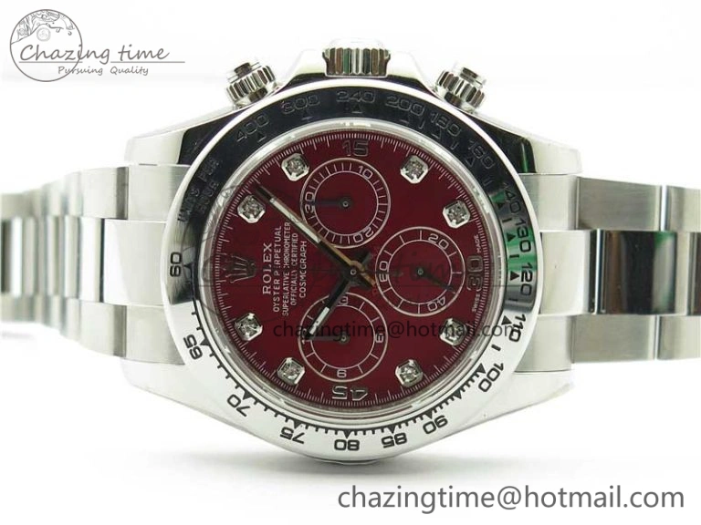 Daytona 116520 SS UBF Best Edition Red Diam Markers Dial on SS Bracelet A7750
