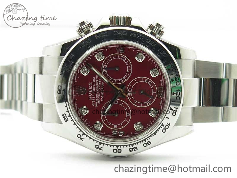 Daytona 116520 SS UBF Best Edition Red Diam Markers Dial on SS Bracelet A7750