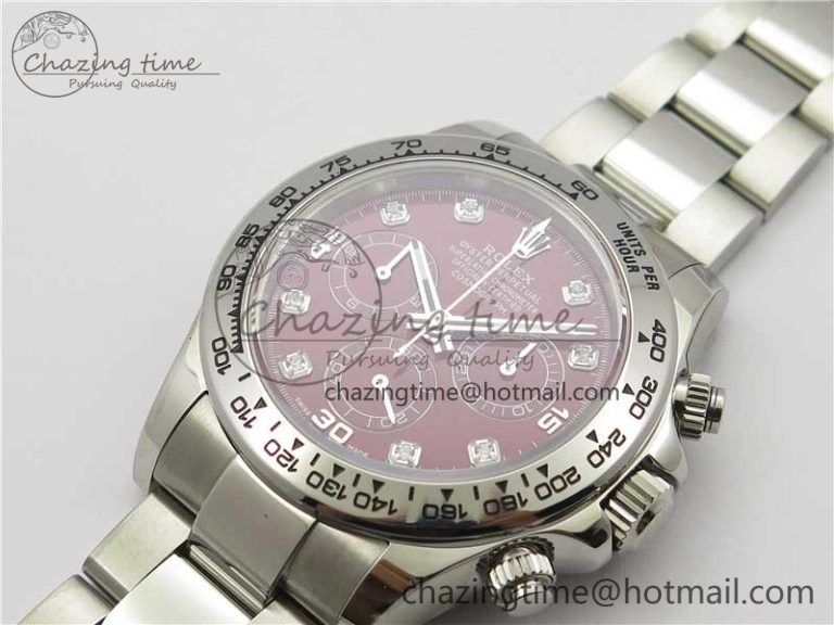 Daytona 116520 SS UBF Best Edition Red Diam Markers Dial on SS Bracelet A7750