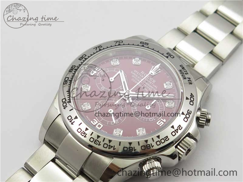Daytona 116520 SS UBF Best Edition Red Diam Markers Dial on SS Bracelet A7750