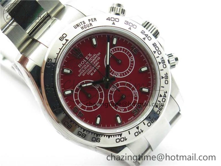 Daytona 116520 SS UBF Best Edition Red Stick Markers Dial on SS Bracelet A7750