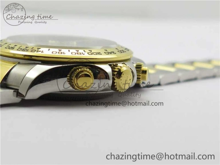 Daytona 116520 SS YG UBF Best Edition Ice Blue MOP Crystal Markers Dial on SS YG Bracelet A7750