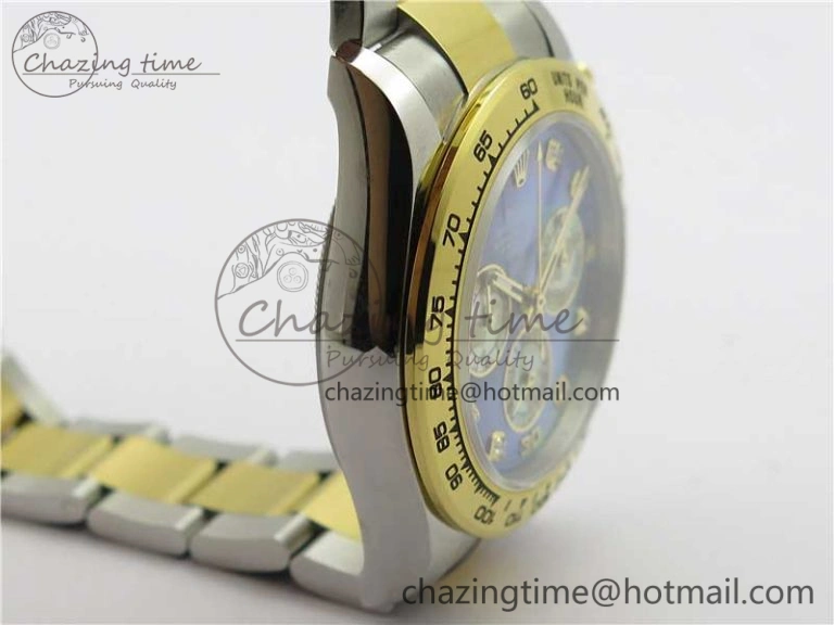 Daytona 116520 SS YG UBF Best Edition Ice Blue MOP Crystal Markers Dial on SS YG Bracelet A7750