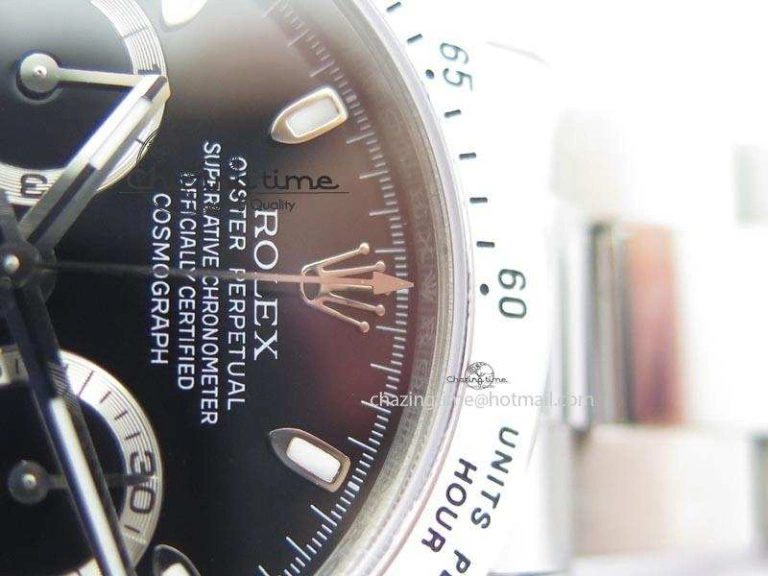 Daytona 116520 V2 BP Best Edition Black Dial On SS Bracelet A4130