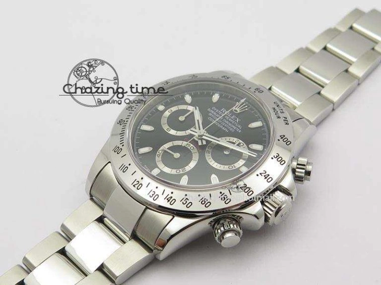 Daytona 116520 V2 BP Best Edition Black Dial On SS Bracelet A4130