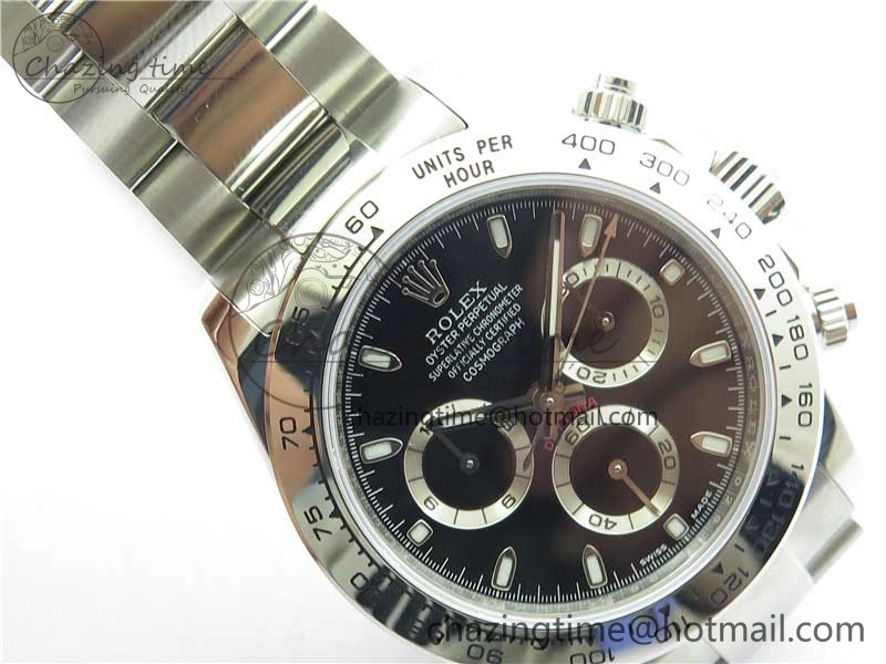 Daytona 116520 VRF 1:1 Best Edition Black Dial on SS Bracelet A7750