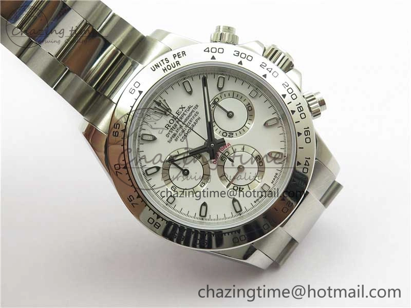 Daytona 116520 VRF 1:1 Best Edition White Dial on SS Bracelet A7750