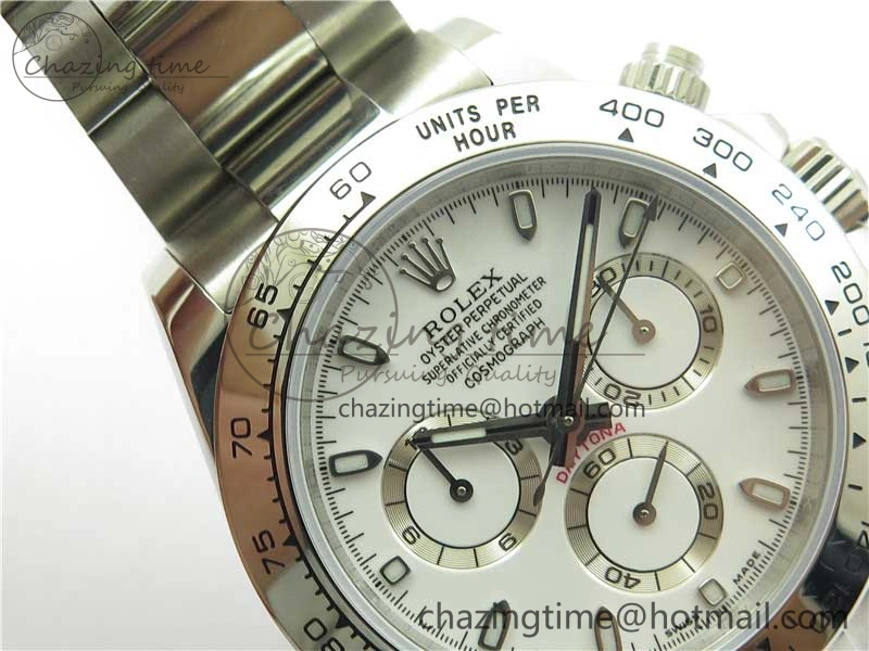 Daytona 116520 VRF 1:1 Best Edition White Dial on SS Bracelet A7750