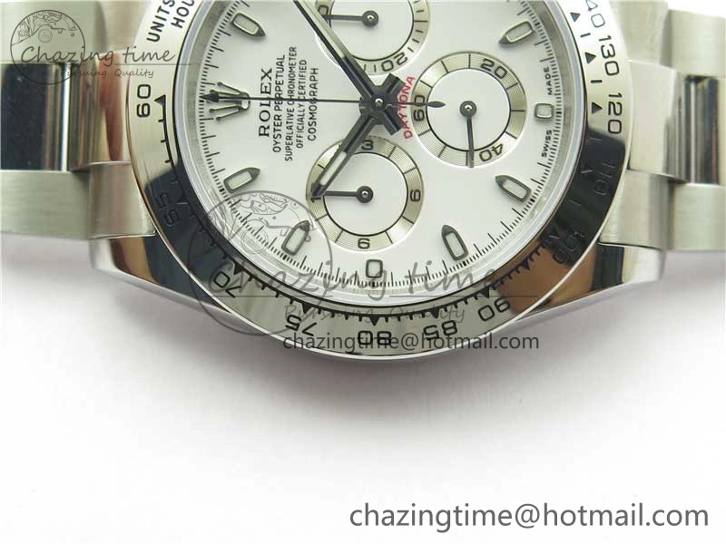 Daytona 116520 VRF 1:1 Best Edition White Dial on SS Bracelet A7750