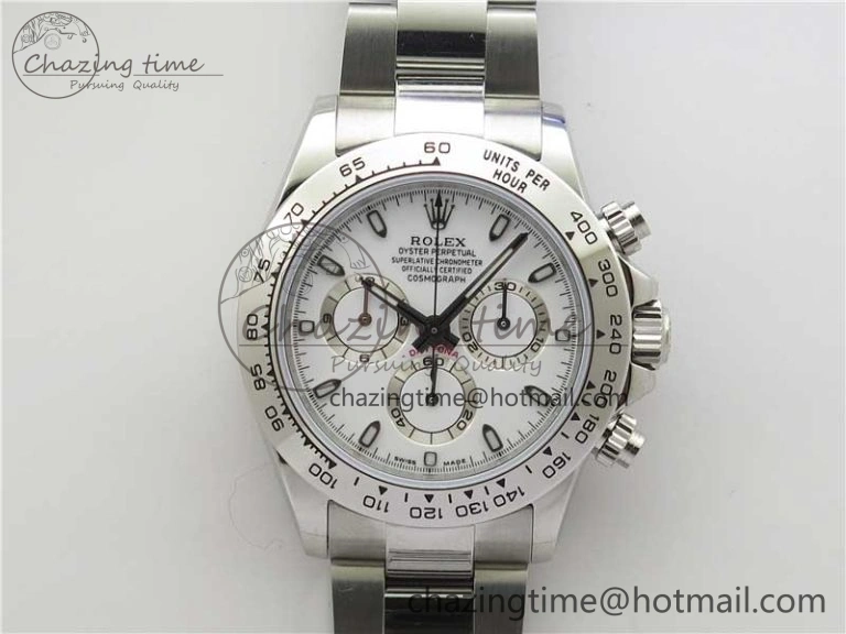 Daytona 116520 VRF 1:1 Best Edition White Dial on SS Bracelet A7750