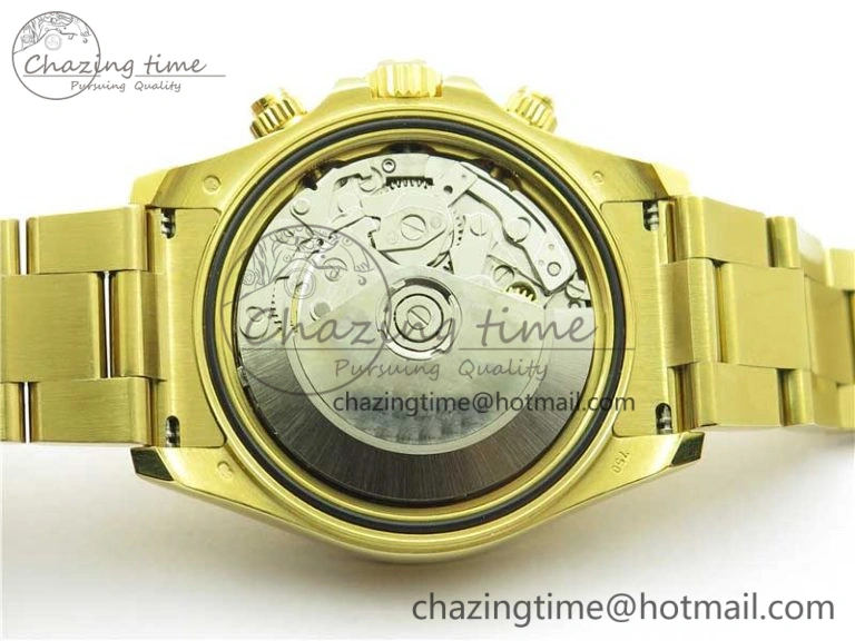 Daytona 116520 YG UBF Best Edition Ice Blue MOP Crystal Markers Dial on YG Bracelet A7750