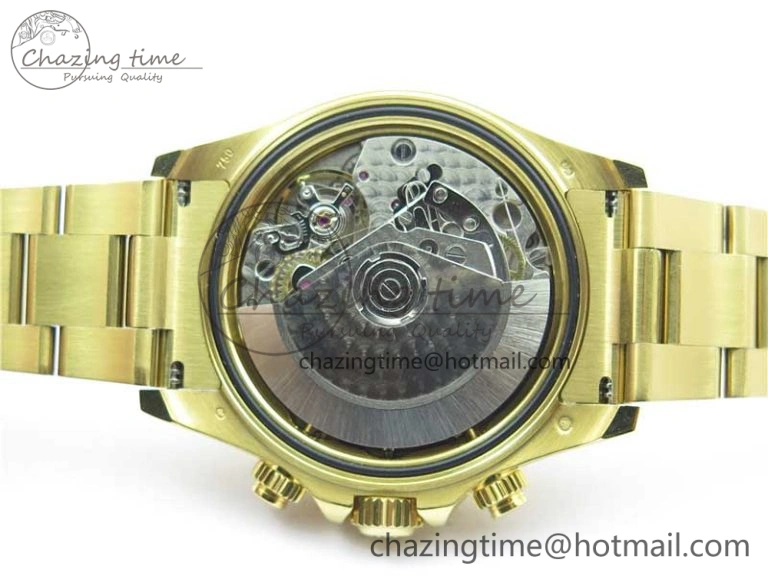 Daytona 116520 YG UBF Best Edition Ice Blue MOP Crystal Markers Dial on YG Bracelet A7750