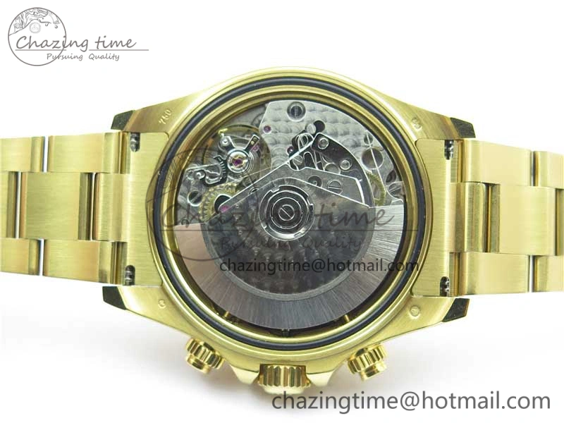 Daytona 116520 YG UBF Best Edition Ice Blue MOP Crystal Markers Dial on YG Bracelet A7750